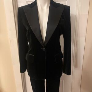 Ralph Lauren Elegant Black Tuxedo Blazer and Pants